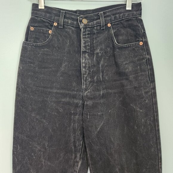 Vintage EXP Jeans No. 128 Black Made USA Denim Casual Mom Hi-Rise Womens 5 EUC - Picture 4 of 14